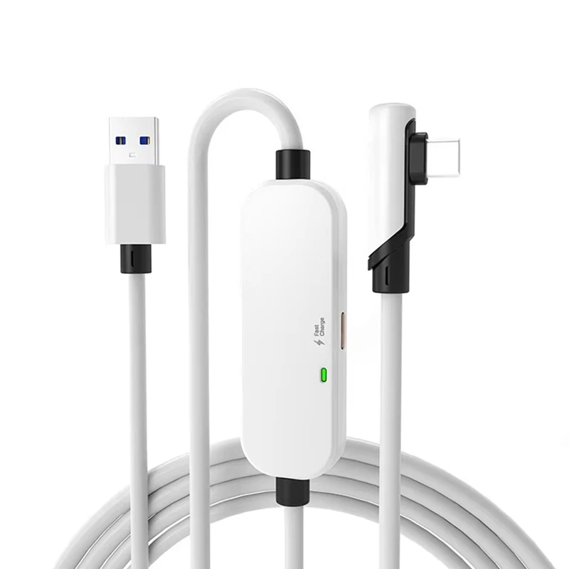 

USB3.2 Gen1 VR Link-кабель с дополнительным портом для зарядки для 3S, 3/4 VR-гарнитуры Кабель для быстрой зарядки-ELEC