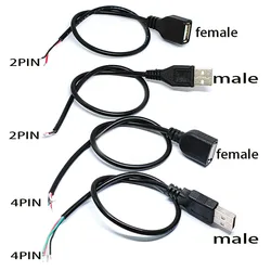 5V USB 2.0 2 Pin 2 Wire diy usb Male  Female Jack Connector Cable Power Charge Extension Cable Cord 0.3m/1m/2m Connector Adapter