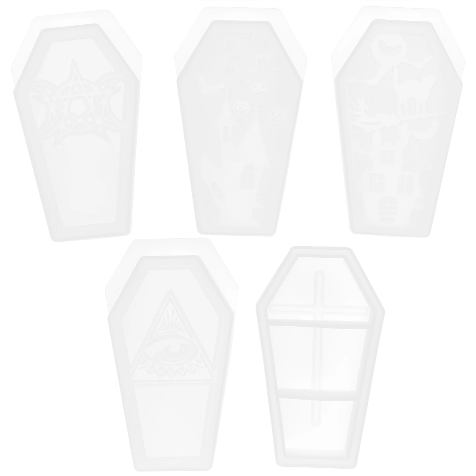 

Coffin Mold Crystal Epoxy DIY Storage Decorations Casting Resin nament Making Safe Materials Smooth Use Unique Box Durability