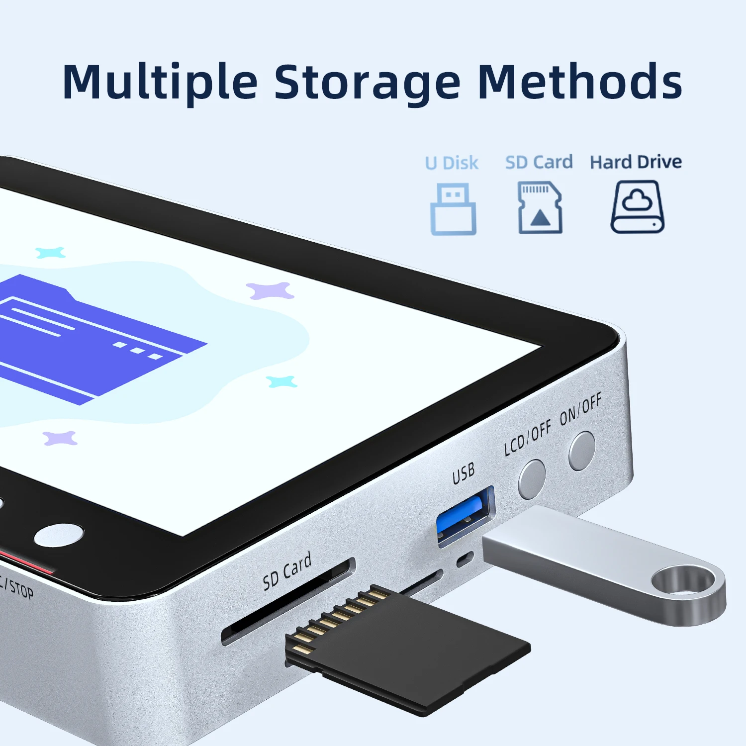 UR550 StandAlone Endoscope เครื่องบันทึกวิดีโอแบบสลับได้ SDI VGA DVI HDMI YPbPr กล้อง RCA 4K กล่องบันทึกภาพ