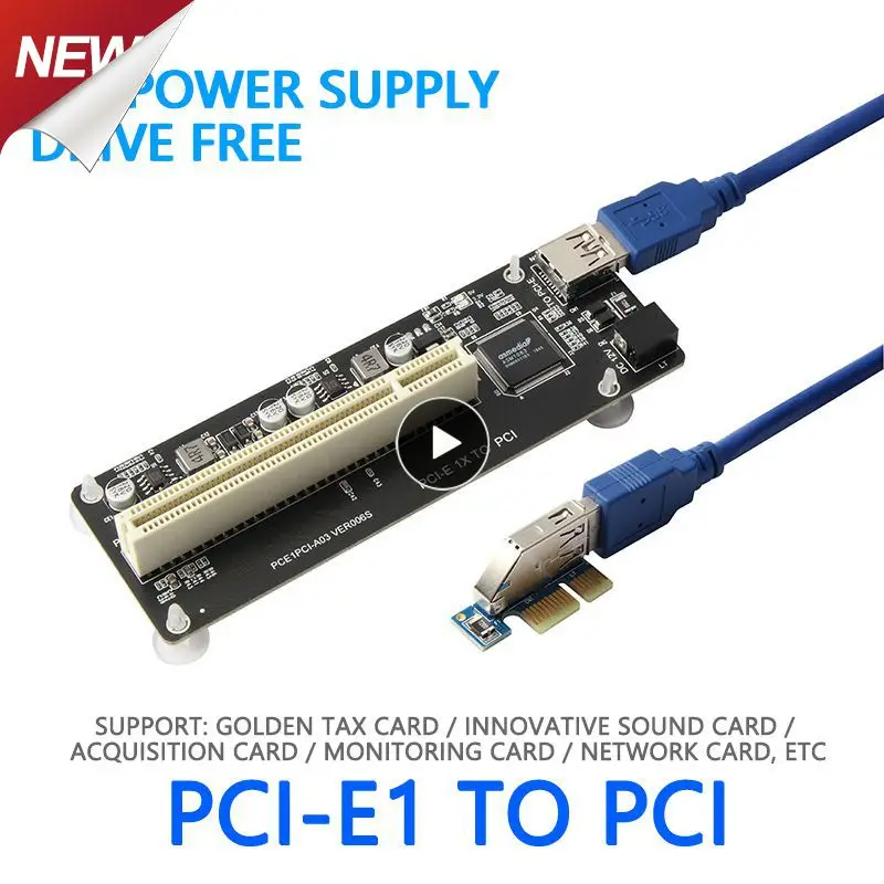 Expansion Card Cable Dual Pci/single Pci Pci Express Usb 3.0 Plug And Play For Video Card Riser Card Pci-e Portable 2023 Riser