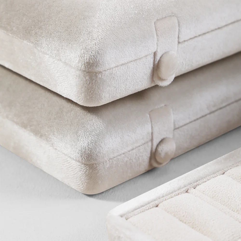 Yinbeini المخملية مجوهرات حقيبة للتخزين حلقة القرط قلادة حقيبة للتخزين XB002