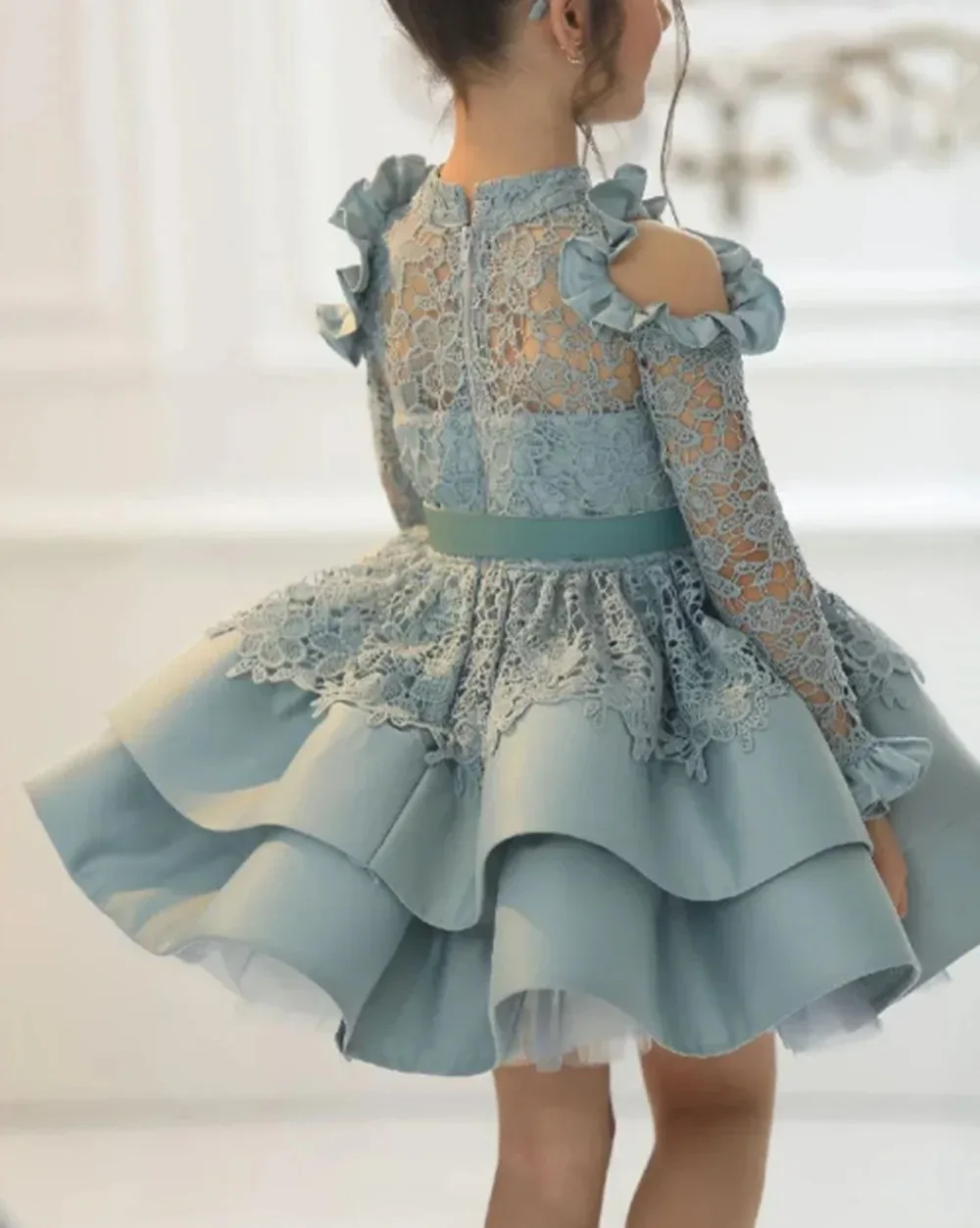 flower-girl-dress-for-cute-communion-girl-princess-high-neck-with-illusion-sleeve-lace-corest-fluffy-skirt-ball-gown-formal-part