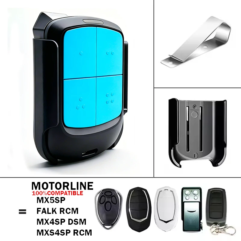 For MOTORLINE FALK RCM Garage Door Remote Control 100% Compatible MX4SP DSM MXS4SP RCM MX5SP Electric Gate Opener 433.92MHz