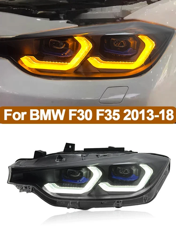 

Обновление светодиодных фар до 2023 года для BMW F30 F35 3-Series 2013-18 320i 328i 335i Передняя светодиодная фара указателя поворота DRL в сборе