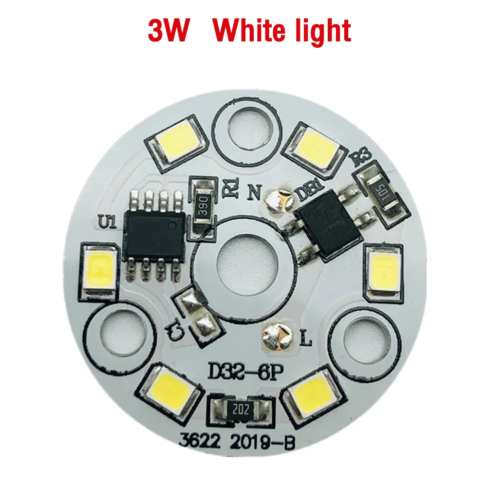 10pcs/lot LED Chip for Lamp Bulb 3W 5W 7W 9W SMD 2835 Round Light Beads AC 220V Bulb Chip Lighting Spotlight Accessories