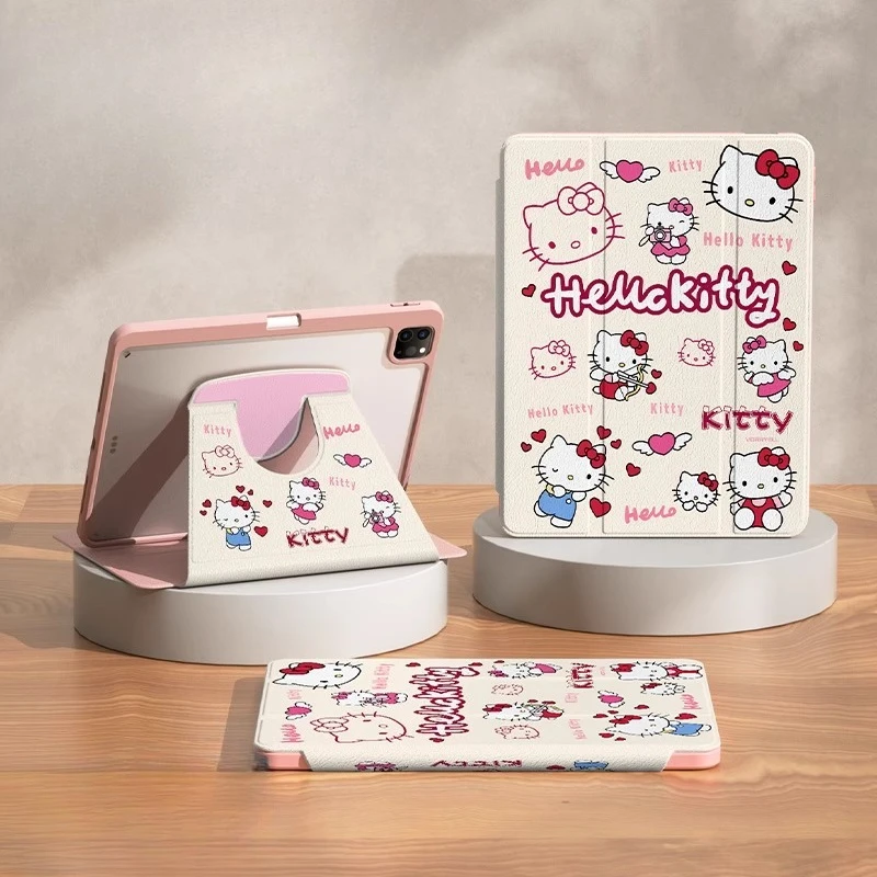 

Hello Kitty For iPad Case Funda ipad 8 9 10 10.2in A16 11in Protective case Air 4 5 10.9in M2 M3 Pro4 5 6 12.9in M4 Tablet Cover