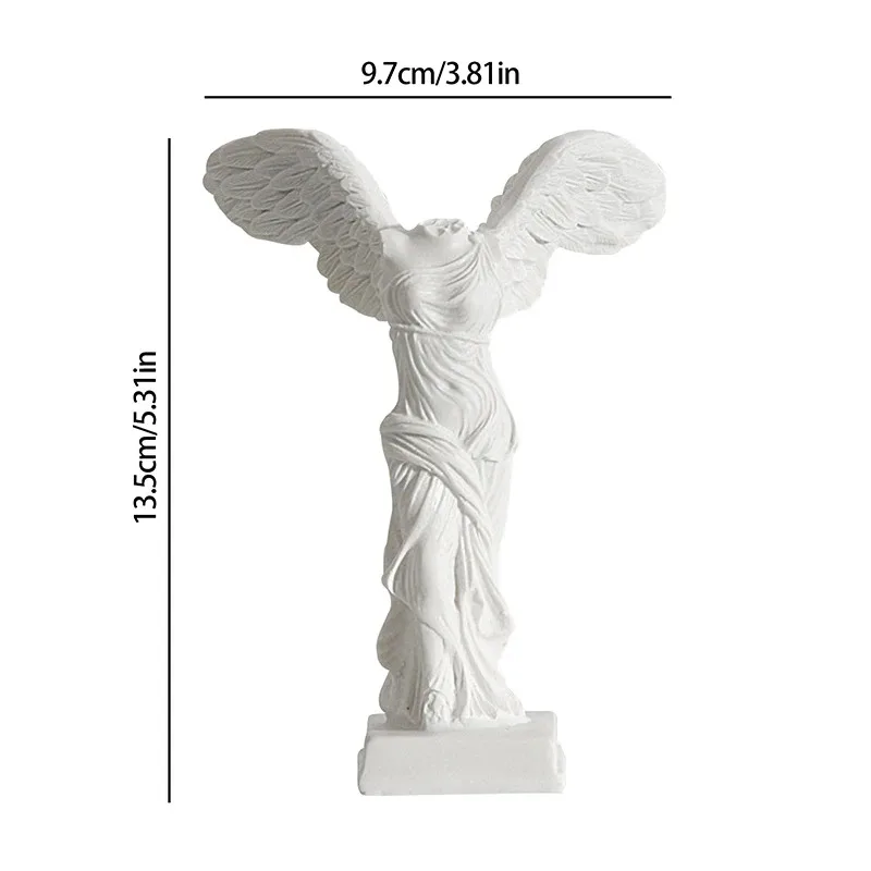 Greek Victory Goddess Statue Angel Wing Art Statue Decoration Home Cabinet Office Decoration Resin Sculpture Decoration