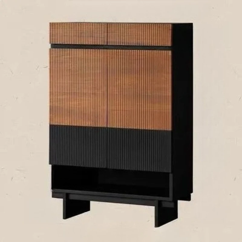 Italian light luxury shoe cabinet, living room home decoration cabinet, retro locker