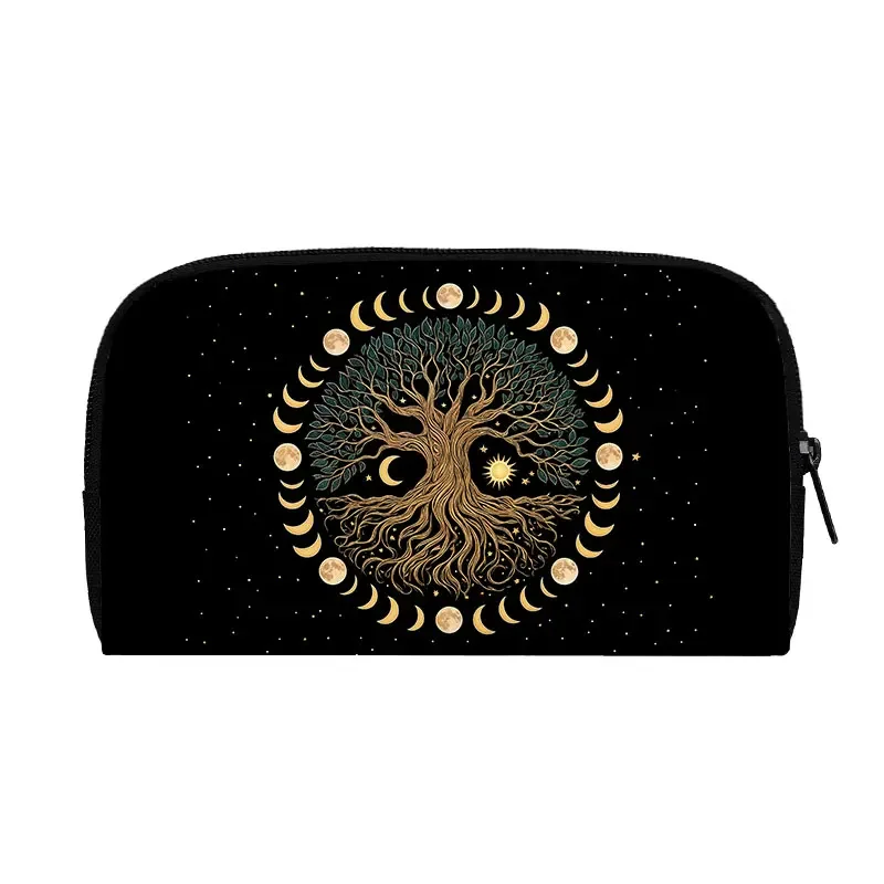 Sun and Moon Boho Print Wallet Mystic Stars Space Purses Phone Credit Card Holder Psychedelic Sunflower Coin Bag Long Wallets