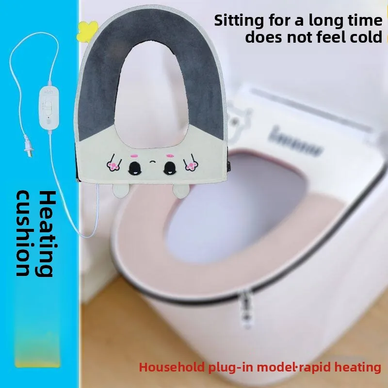 Toilet Seat Universal Four-season Heating Pad Self-heating Charging Heating Toilet Seat Overheating Self-power Off