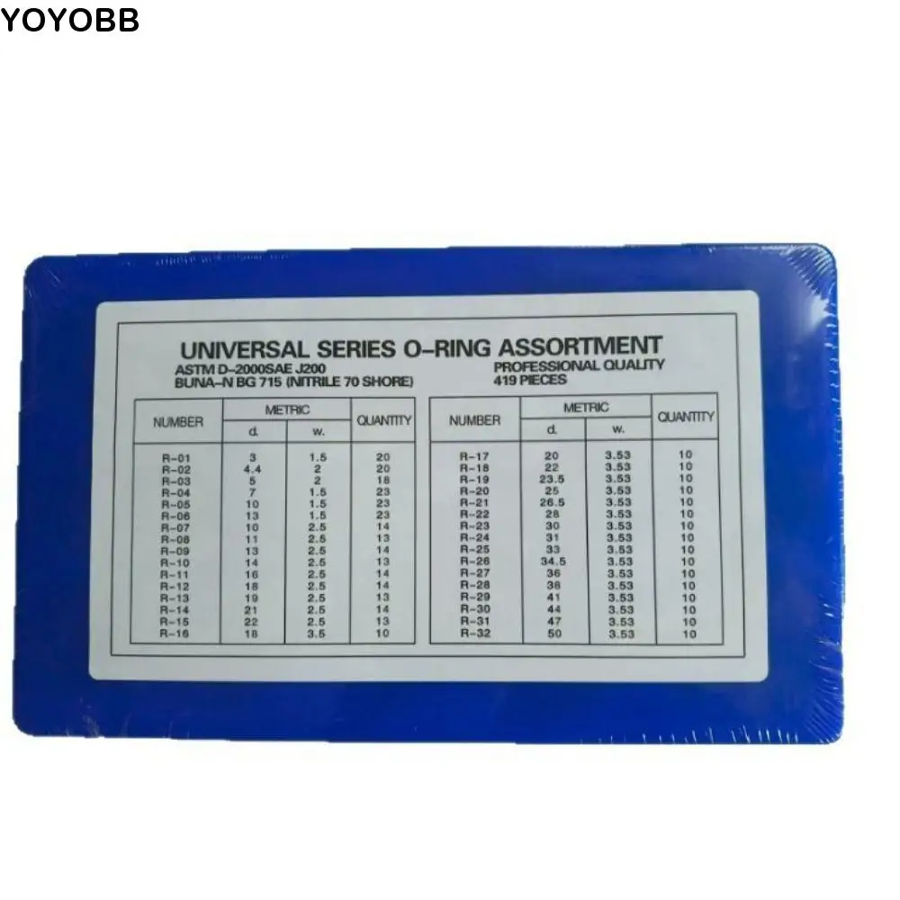 

419PCS Repair Universal O Ring Assortment Flexible Washer Seal Gasket Replacement Professional Nitrile Rubber Seals Pumps