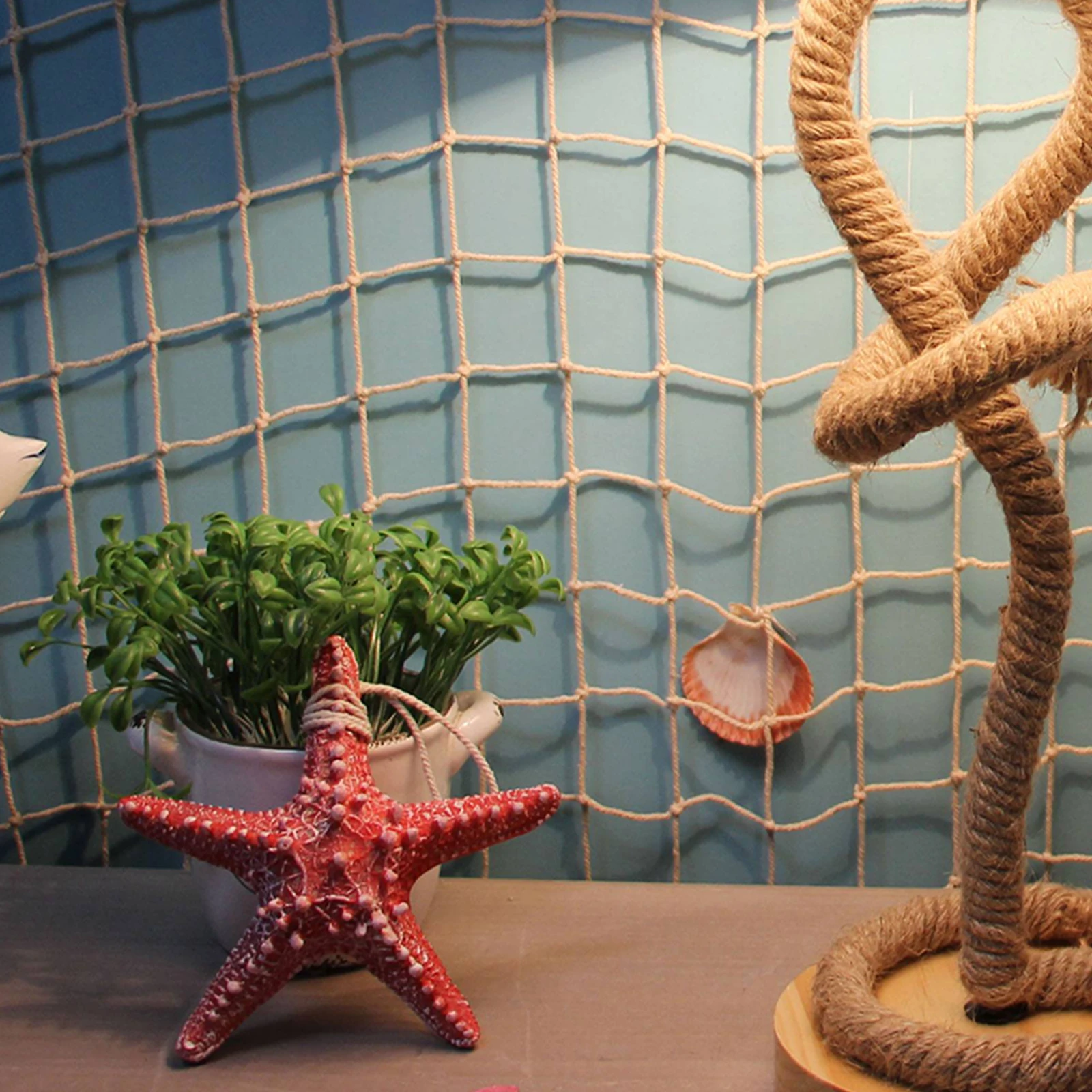 Plant Support Tool Hemp Rope Net Wall Decoration New Style Stair Balcony Decorate Durable Practical Ceiling Mesh