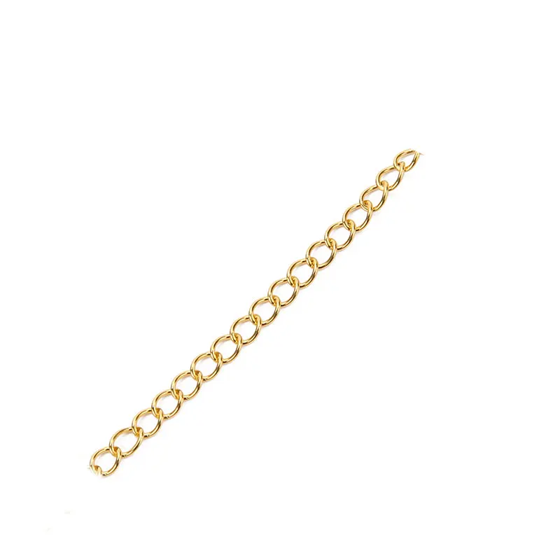10 Stück verblassende PVD-Edelstahl-Verlängerungskette mit Karabinerverschlüssen, Verlängerungsverlängerung, Schwanzkette für die Herstellung von DIY-Schmuck