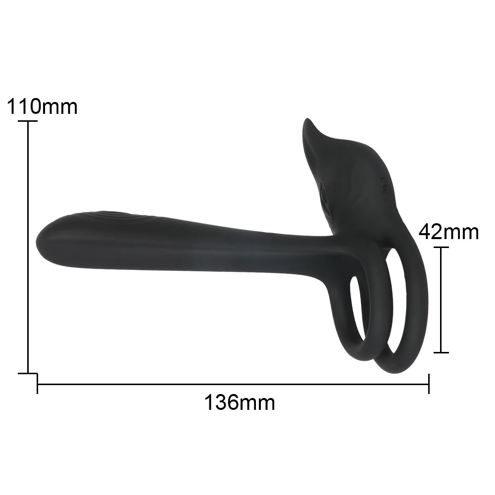 With Cock Penis Ring Vagina G Spot Massager Sex Toys Vibrator 10 Speeds Masturbation Remote Control Cockring Pensring