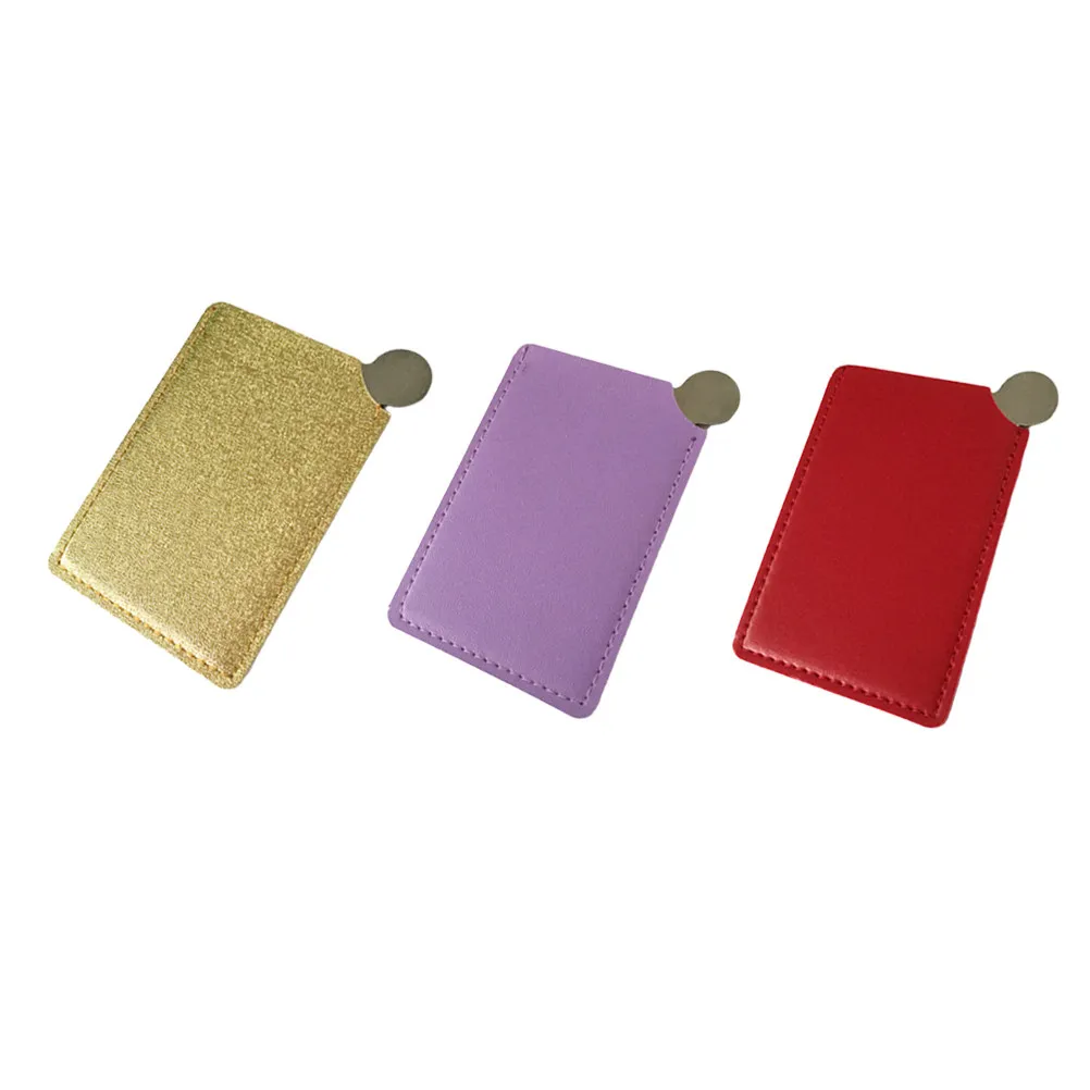 

3Pcs Stainless Steel Makeup Mirror Compact Portable Pocket Mirror Hd Storage Bag Included