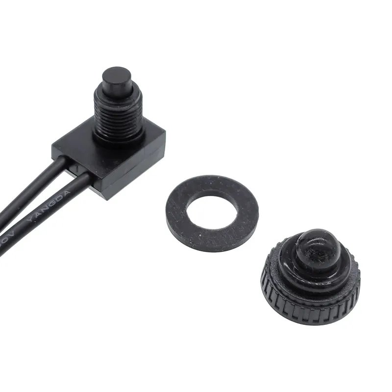 2Pcs KP107S IP67 Waterproof Push Button On-Off Switch NC NO Auto-Lock ZE-107S Self-Locking Switchs Press Type image 2