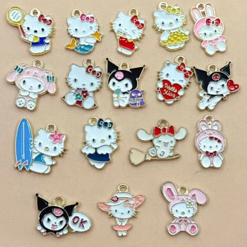 10PCS DIY Accessories Cat Dog Cartoon Animal Pendant Bracele