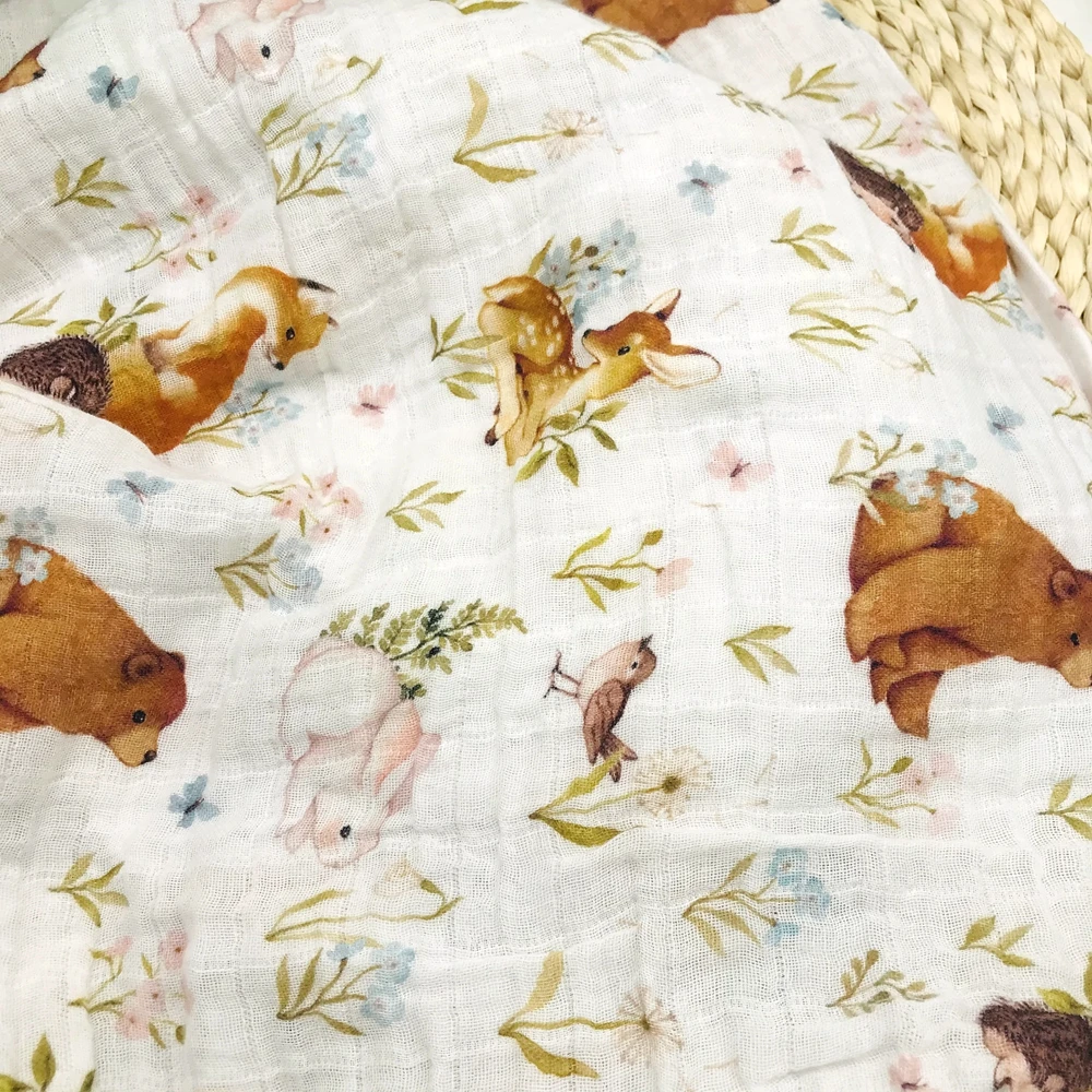 تزلف حمام الطفل شيالة أطفال الطفل بطانية من الموسلين قماط الوليد بطانية قماط تلقي بطانية للرضع حديثي الولادة #4