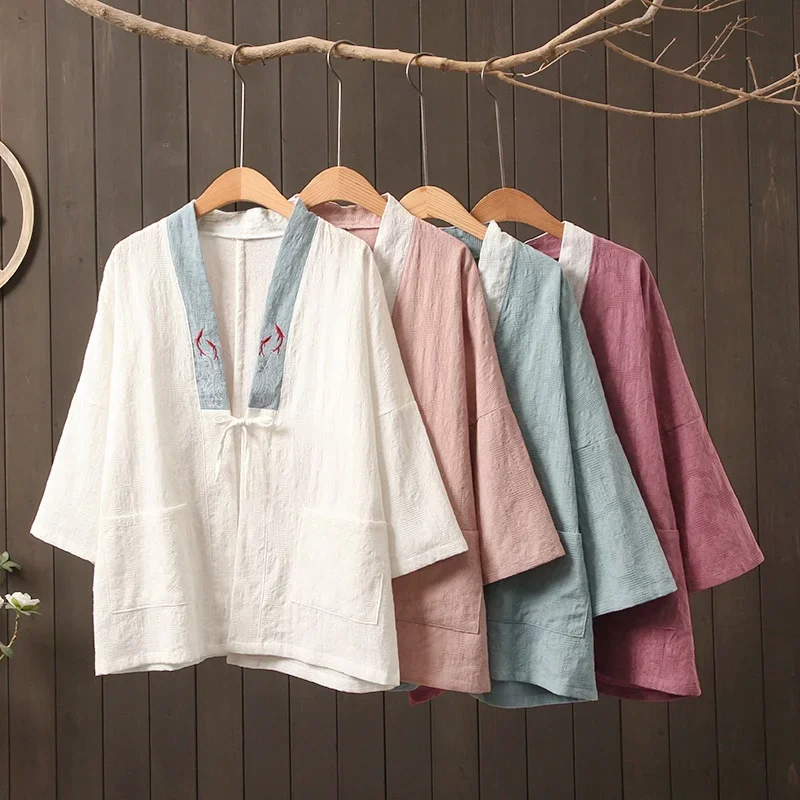 여성용 플러스 사이즈 Tangzhuang 격자 무늬 중국 전통 의류, 치노아 코튼 치파오 상의, 오리엔탈 10437