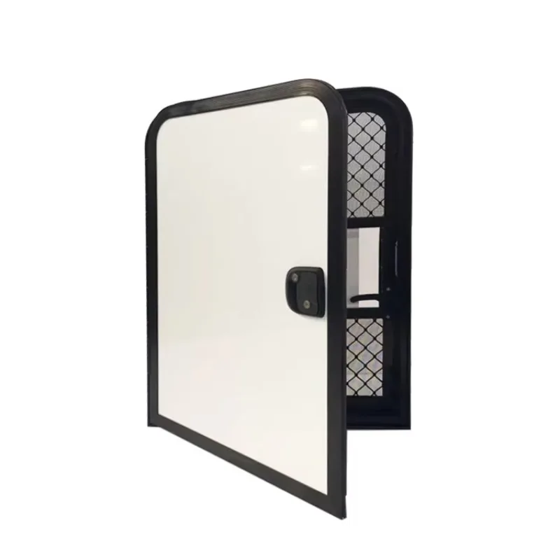 Aluminum Profile Teardrop Trailer Door 620x900mm Simple RV Caravan Motorhome Swing Door with Inner Frame Door