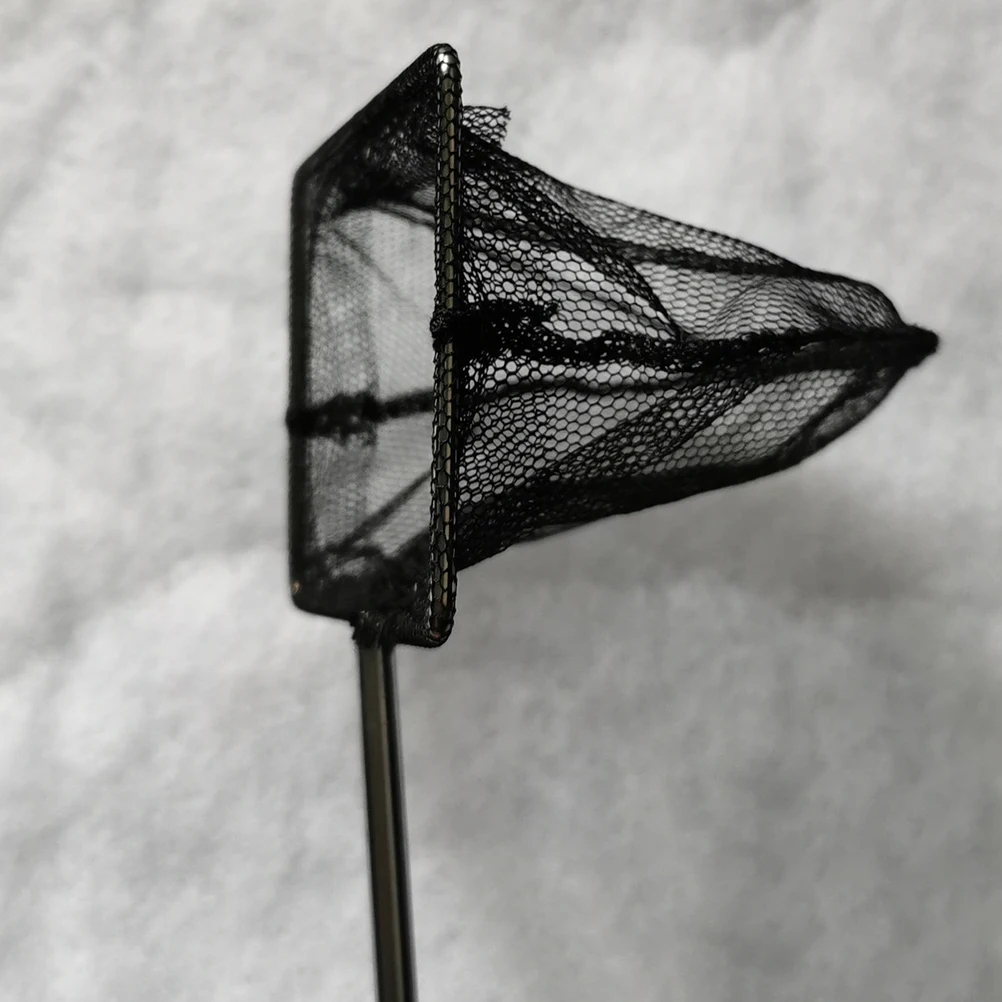 

2 Pcs Cleaning Square Telescopic Fishing L Net for Aquarium Tank Shrimp Small Fish Stainless Steel Durable Pliable Deep Net
