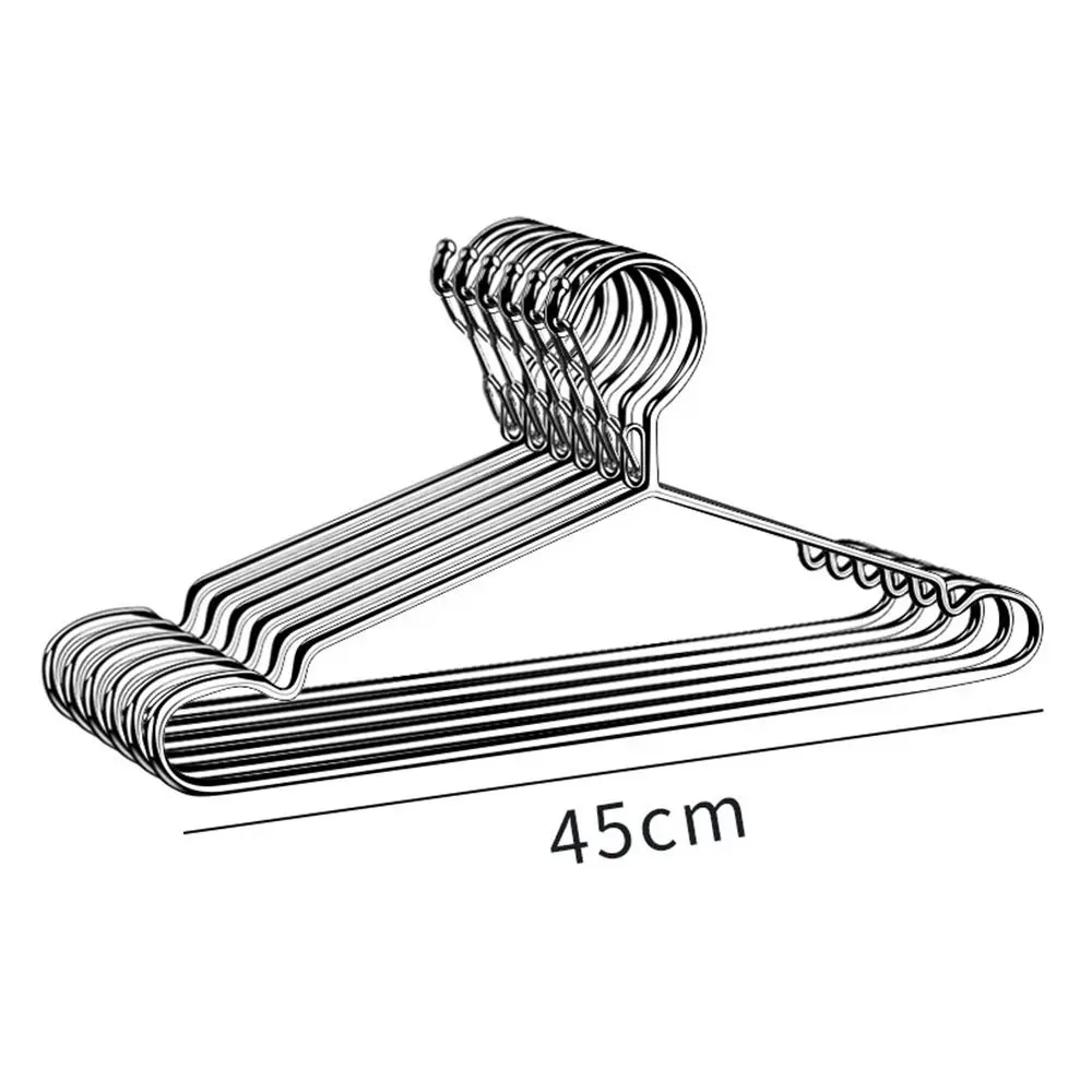 

10pcs Space Saving Clasp Fixed Clothes Hangers Windproof Prevent Falling Drying Racks Stainless Steel Outdoor Drying Hanging