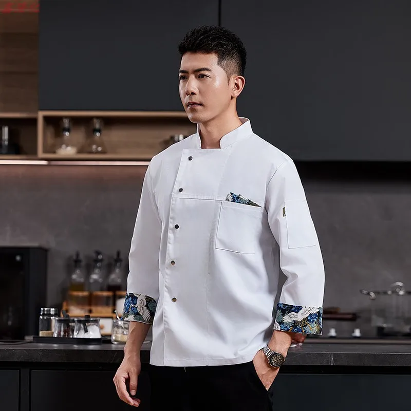 Catering Hotel Restaurant Keuken Werkuniform Lange mouw Cake Shop Baker Bakkerij Ober Chef-kokuniform voor heren