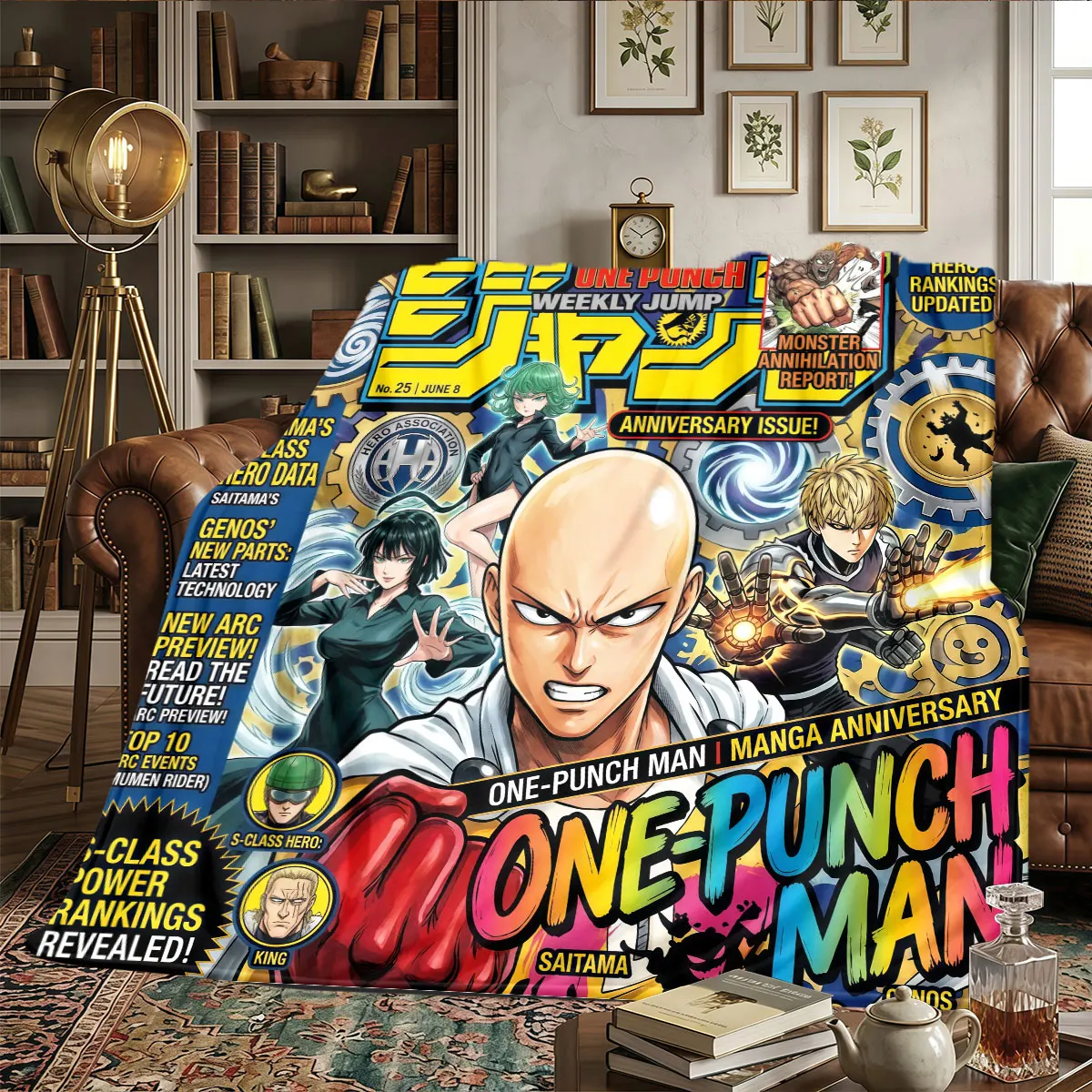 One-Punch Man Patterns Home Blanket Suitable For All Seasons for Bedrooms Naps Home Decor Warmth and Comfort Gifts -HE58