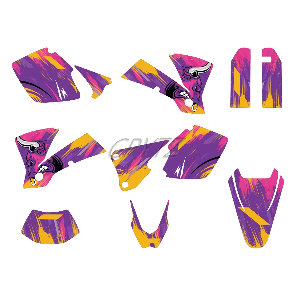 Full Graphics Background Stickers Kit Motorcycle body Decals fit For EXC 125 200 250 300 400 450 525 2003