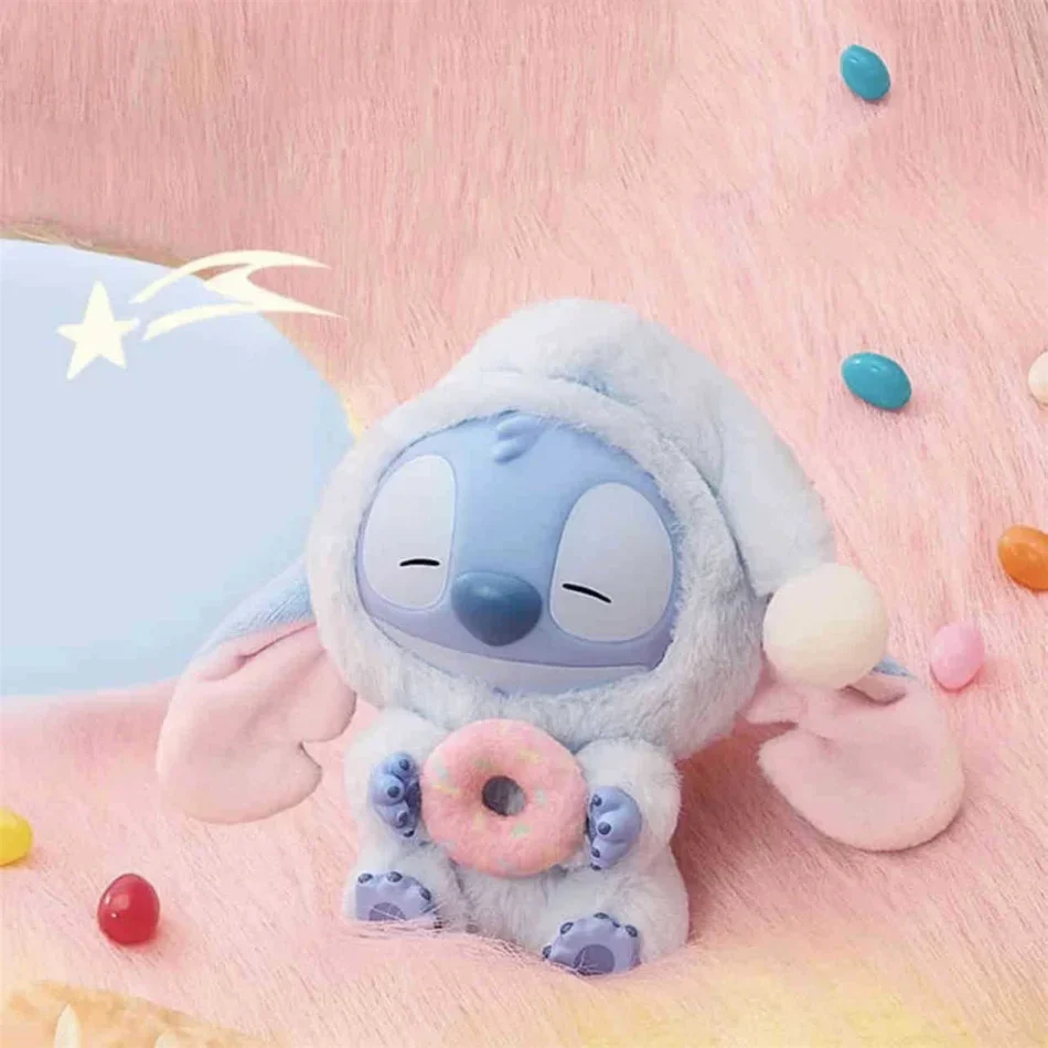 Nieuwe Disney Stitch Eat Sleep Series Vinyl Blind Box Hanger Schattige pop Mystery Box Speelgoed Pluche pop Vakantie Feestelijk cadeau