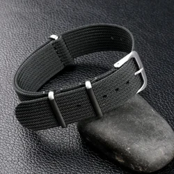 Ribbed Nylon Watchband Strap 18mm 20mm 22mm Belts Army Military Sport Fabric Wristband for Huawei Men Women Universal Bracelets