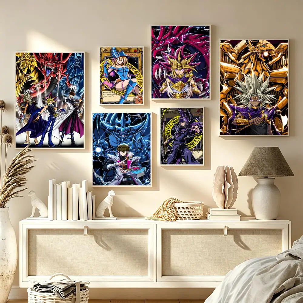 Classic Anime Y-Yu-Gi-Oh Poster Trendy Aesthetic Wall Art high-end Bedroom Home Cafe library Decor