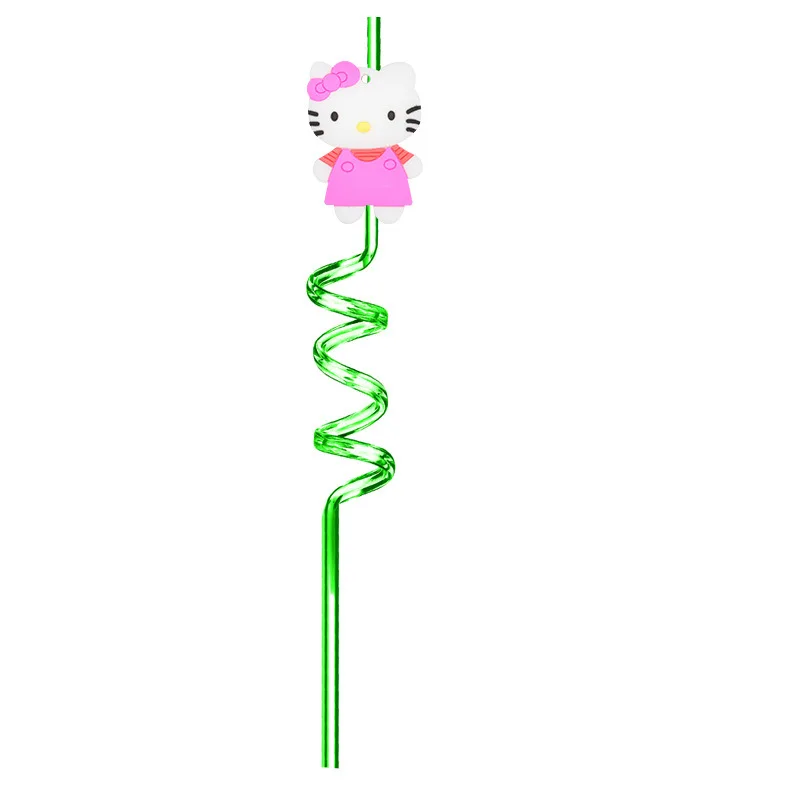 Hello Kitty Drinking Straws Kids Boys Girls Birthday Party Decoration Baby Shower Cartoon Anime Hello Kitty Party Supplie Gifts