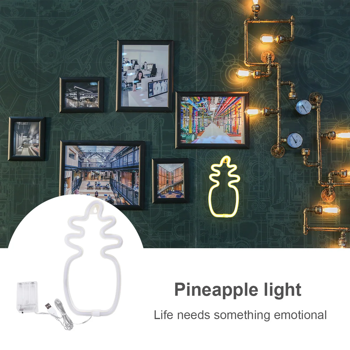 

Pineapple LED Light Gift Lamp Night Decorations Decorative Lights PC Neon Lighting