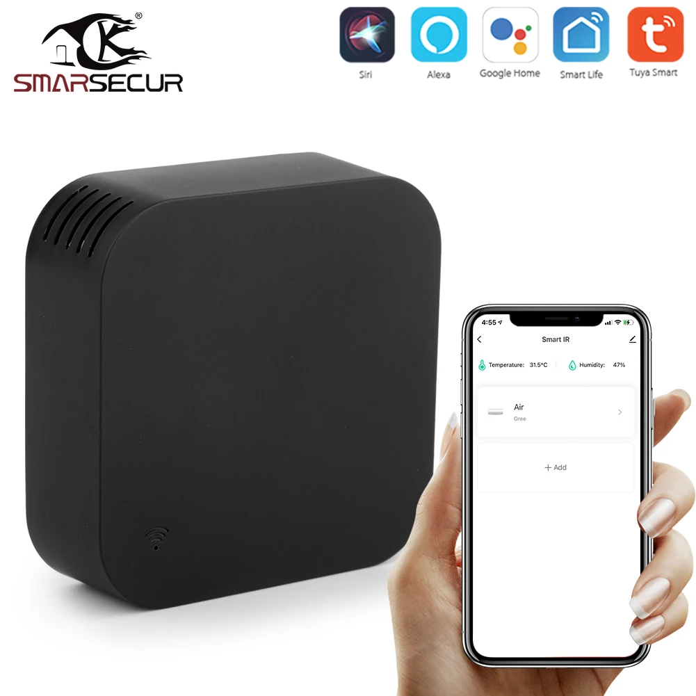 Smarsecur Universal Intelligent Wireless Remote Controller temperature humidity sensor Via Phone Smart Home Automation