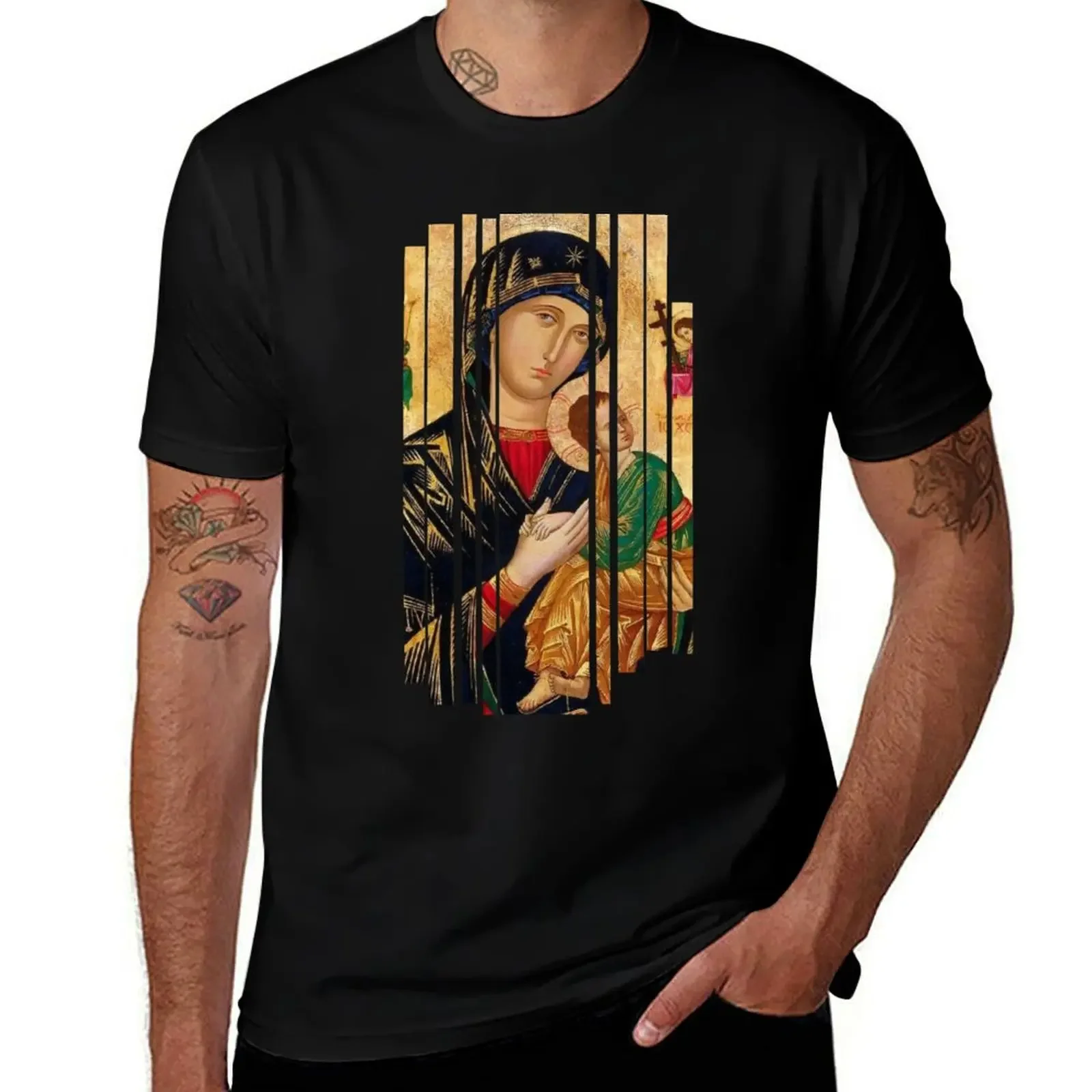 

Virgin Mary Perpetual Help, Orthodox Icon, Mother of God, Madonna, Majka Boja T-Shirt clothes anime t shirt for men