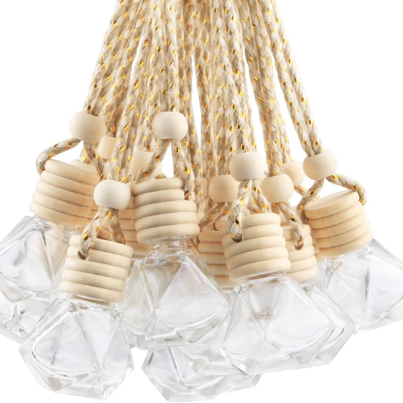 20pcs Car Diffuser Bottle Hanging Car Air Freshener Empty Air Freshener Car Perfume Diffuser Refillable Perfume Bottle（8ml)