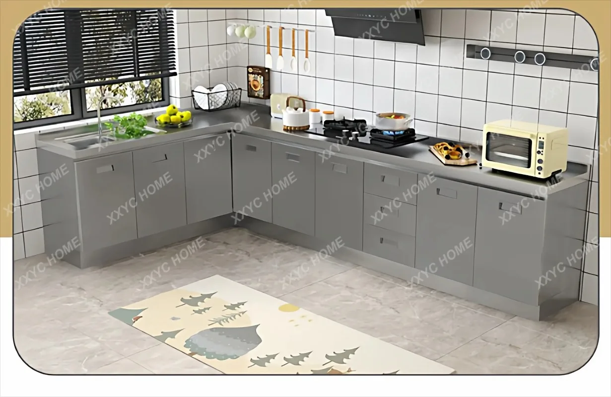 

MM 304 stainless steel integral cabinet extra thick kitchen cabinet integrated household stove cabinet