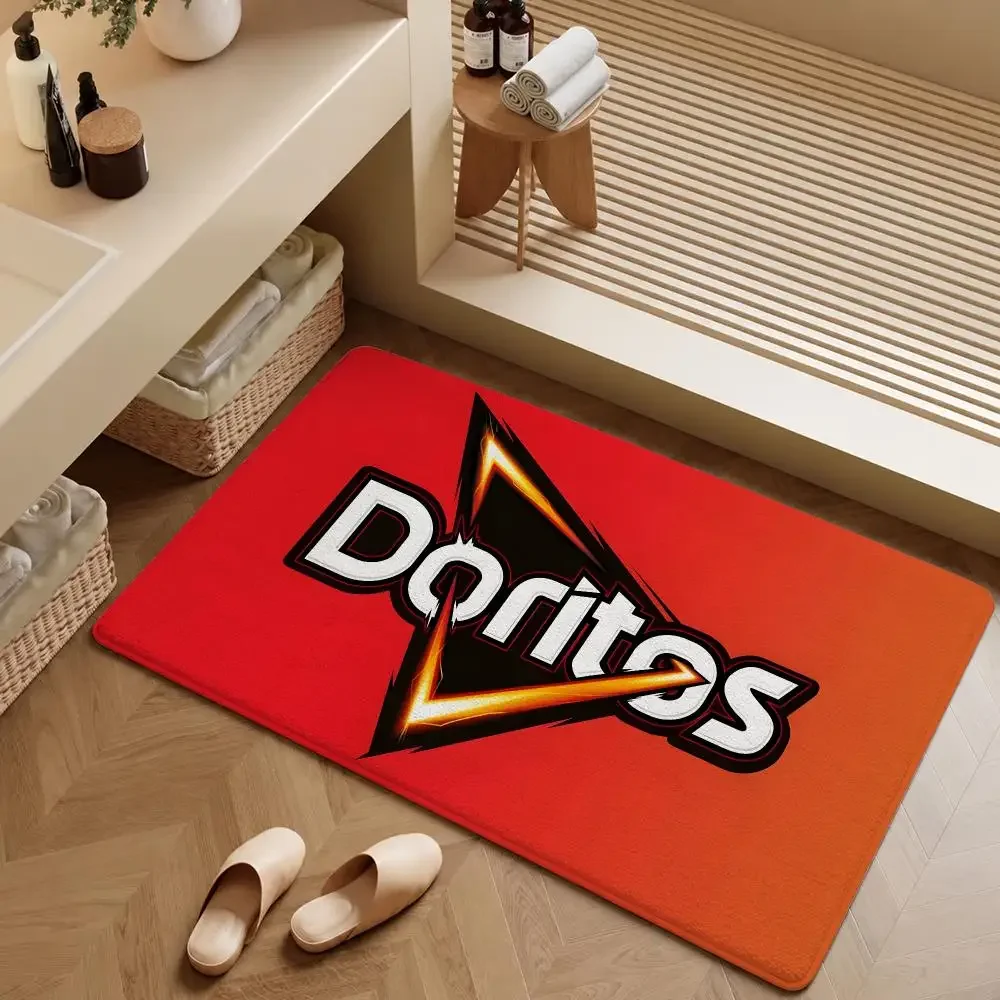 Food Doritos Nacho Cheese Cool Ranch Floor Mat Soft Flannel Entrance Doormat Non-Slip Washable Rug For Bedroom Home Decor