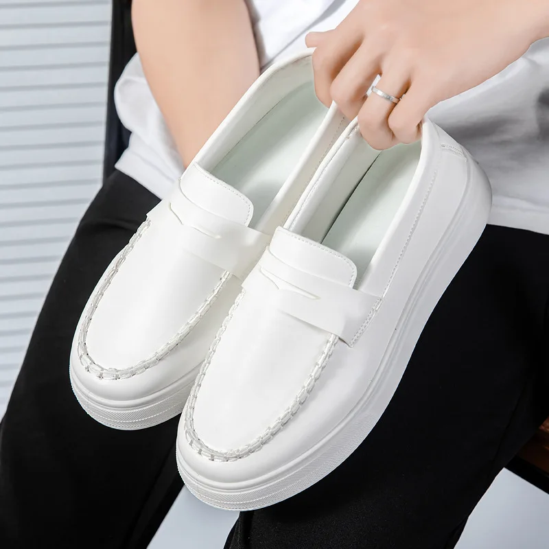 High Quality Soft Bottom Comfort Men's Loafers Anti Slip Driving Leather Shoes for Breathable Casual Male Flat Single Shoes39-44