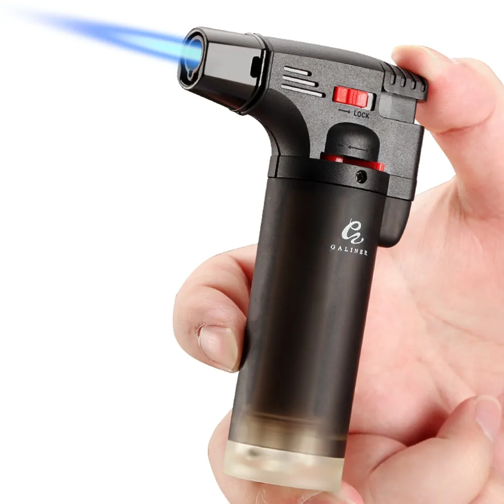 

GALINER Butane Torch Lighter Gas 1 Flame Jet Turbo Cigarette Lighters Windproof Portable Cigar Cakmad Fire Starter