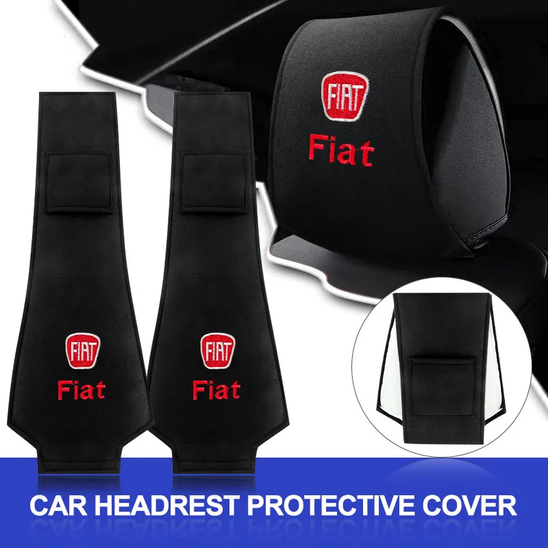 Auto Sitz Zurück Kopfstütze Kissen Lagerung Tasche Staubdicht Abdeckung Auto zubehör Für Fiat 500L 500X Panda Stilo Ducato Palio Bravo