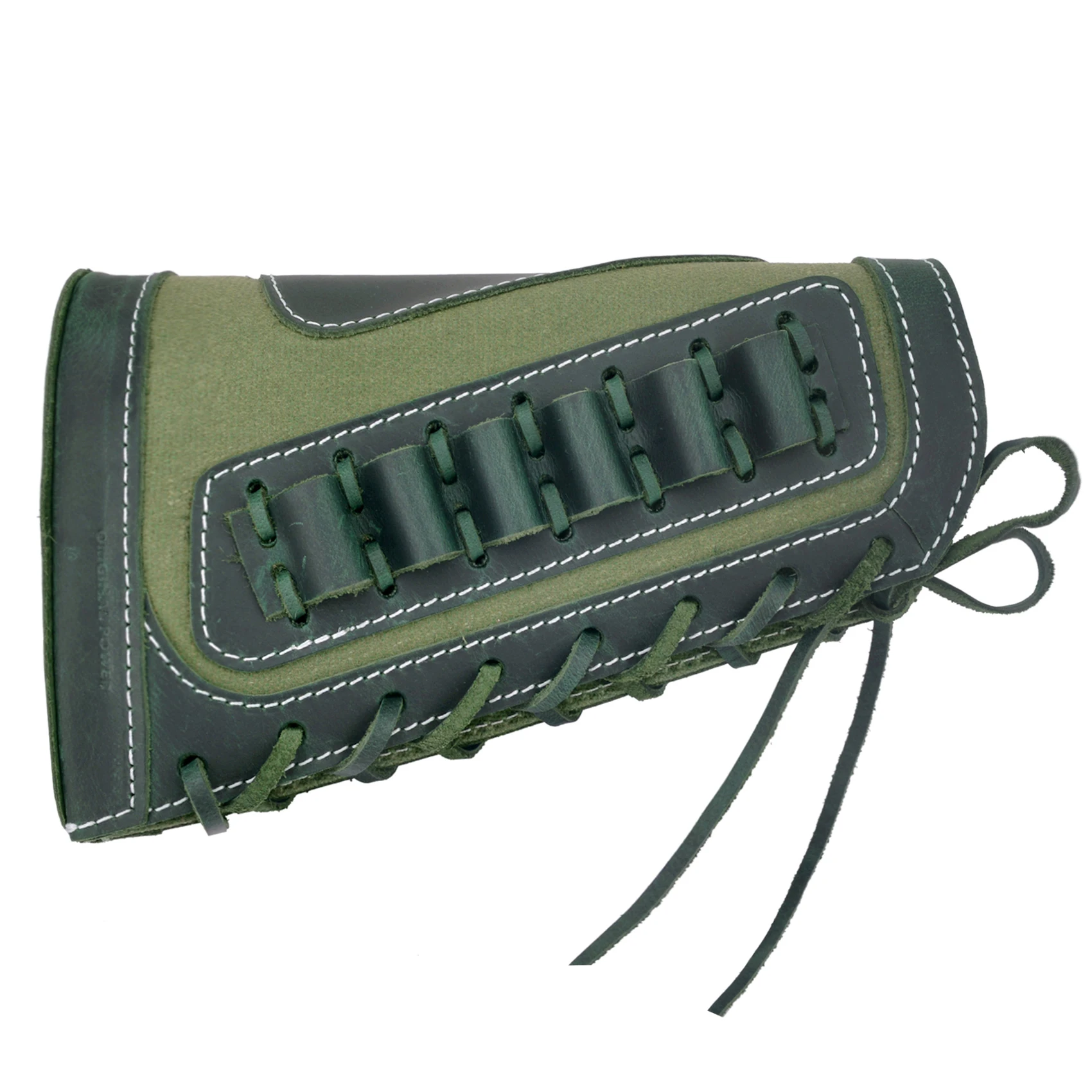Vntage Leather Canvas Rifle Buttstock Gun Cartridge Ammo Holder Canvas Ammo Carrier Pouch For .308 .30-06 .45-70 .40-65 6