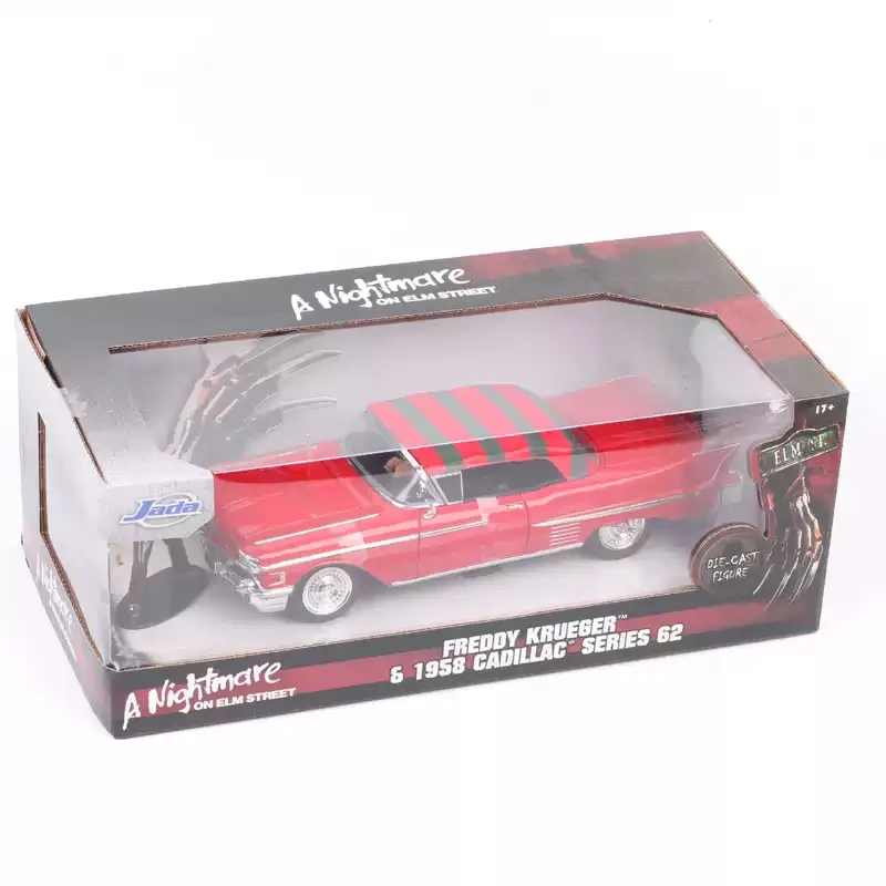 Jada Simulation Fast & Furious 1/24 Diecast Alloy Car Model Nightmare Series 62 1958 Freddie Krueger Figurine Collectibles Toys