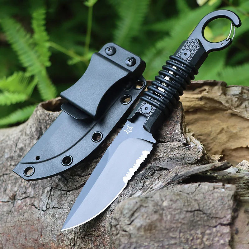 

Fixed Blade Knife Free shipping 3CR13 steel portable outdoor tool knife camping kitchen tools With K sheath