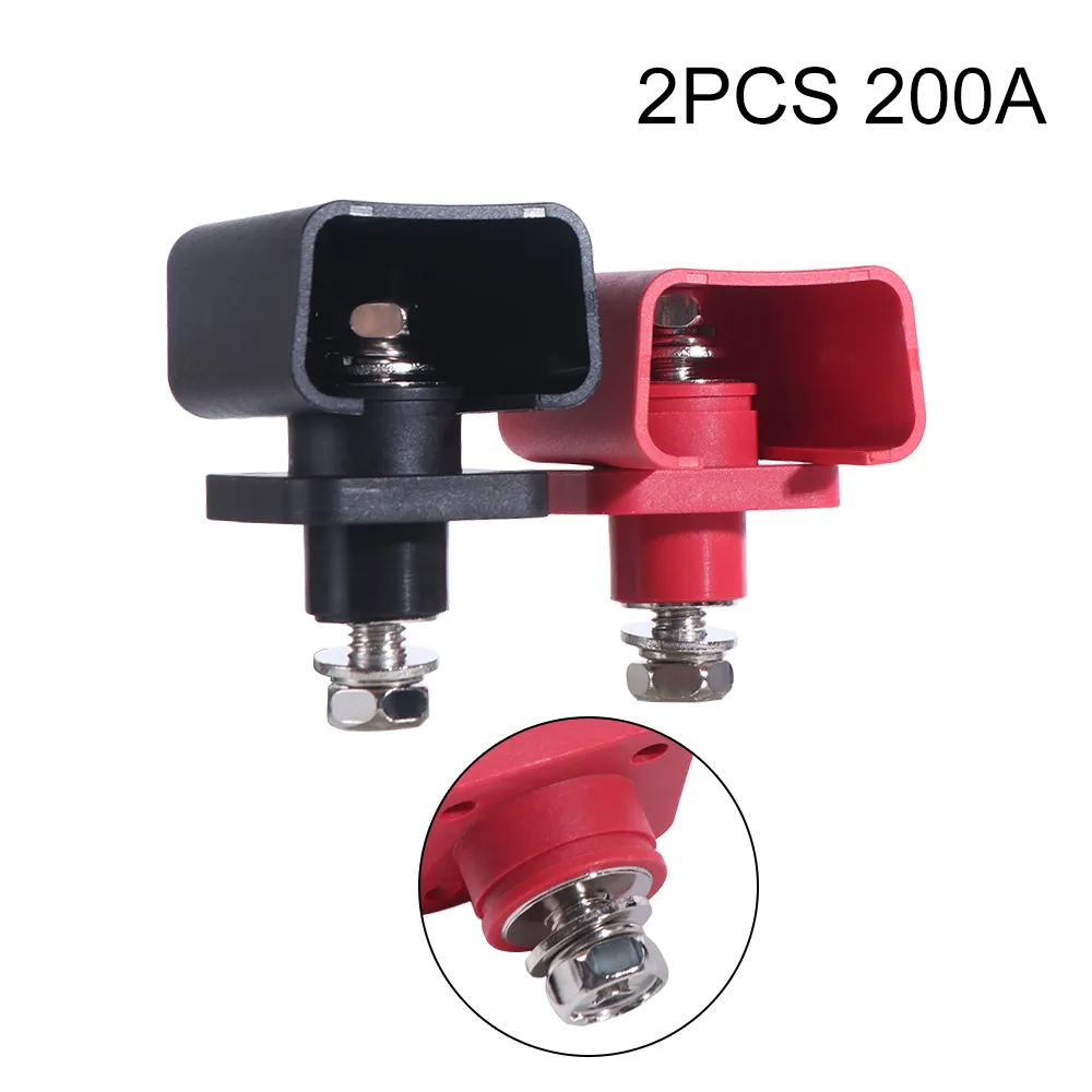2Pcs 200A Lithium Battery Terminal Block Energy Inverter Universal Battery Storage Terminal Connector Easy To Install All-Copper