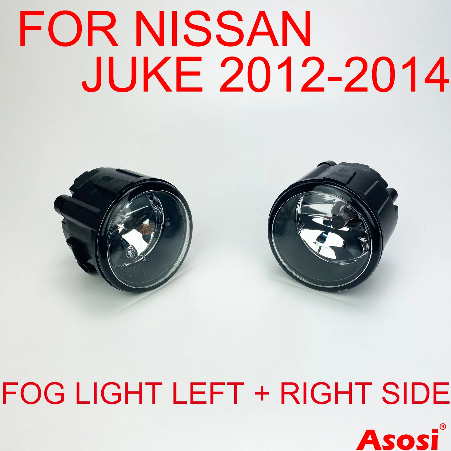 

Front Bumper Fog Lights For Nissan Juke 2011 2012 2013 2014 Driver & Passenger Side Clear Glass Lens Halogen Bulb H11 12V 55W