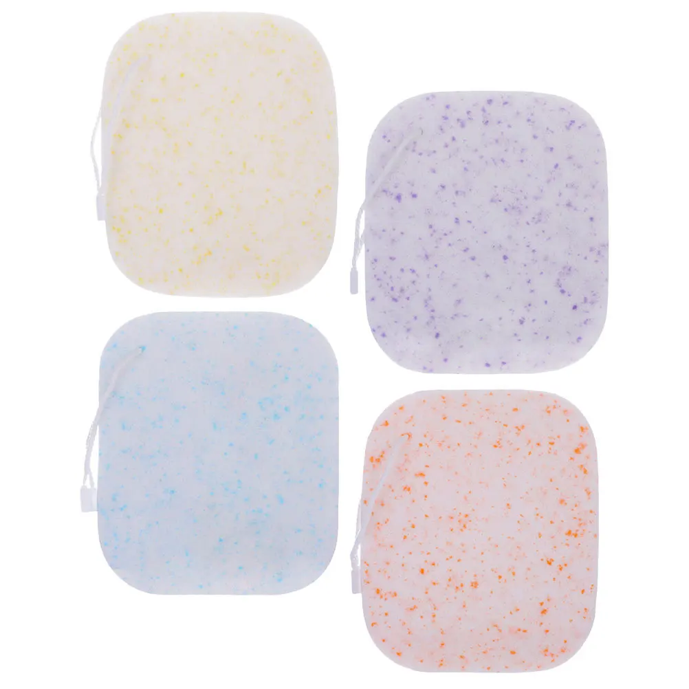 4Pcs Face Washing Sponge Soft Exfoliating Sponge for Deep Facial Cleaning Makeup Removal Skin Care Face Scrubbers
