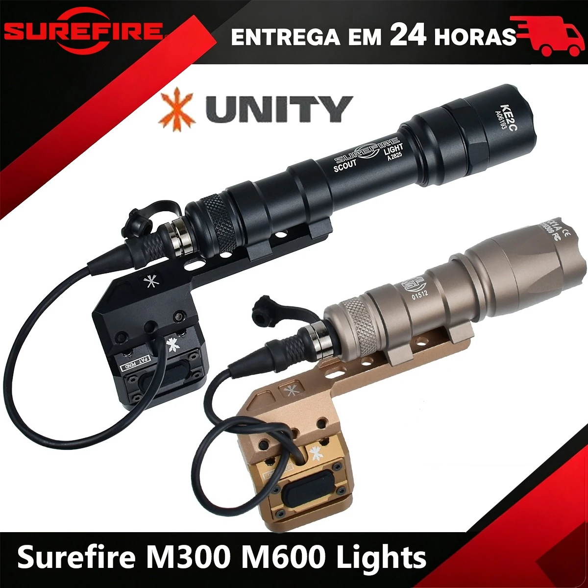 Surefire M600C M600 M300 Tactical Airsoft Scout Light UNITY Switch Mount Hunting Spotlight SF M300B Flashlight for AR15 Gun Lamp